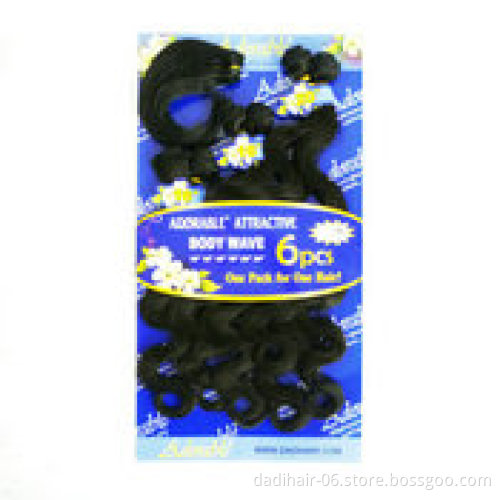 Wholesale Cheap Body Wave 6Pcs Synthetic Hair 10" to 14" / 16" to 20" in a pack